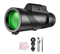 Telescopios monoculares de 80 x 100 HD, zoom potente, prismáticos portátiles, telescopio de largo alcance, caza, camping, con viajes al aire libre