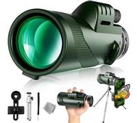 Telescopios monoculares HD 80 * 100 con teléfono Inteligente y Soporte para trípode Potentes binoculares Portátil Camping de Larga Distancia Turismo al Aire Libre