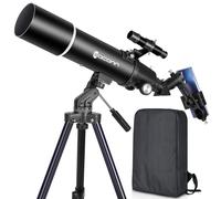 Telescopios para adultos astronomía, 80 mm de apertura, 600 mm, telescopio refractor para niños y principiantes, telescopio de viaje compacto y portátil con mochila