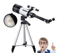Telescopios para Adultos AstronomíA, Telescopio AstronóMico Profesional 150X, Espejo Primario De 70mm + Distancia Focal De 300mm, para Profesionales Y Aficionados/con TríPode Ajustable,White