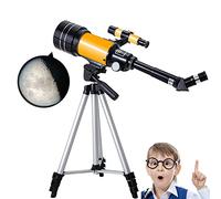 Telescopios para Adultos AstronomíA, Telescopio AstronóMico Profesional 150X, Espejo Primario De 70mm + Distancia Focal De 300mm, para Profesionales Y Aficionados/con TríPode Ajustable,Yellow