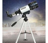 Telescopios para niños principiantes, telescopio de astronomía de 300/70 mm, telescopio portátil con trípode ajustable, para adultos, niños, adolescentes, cálidos como siempre