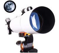 Telescopios para Principiantes en astronomía, Lente de Objetivo Grande de 80 mm, telescopio de Viaje astronómico portátil, Gran Regalo de astronomía para Que los niños exploren el Espacio Lunar