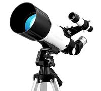 Telescopios para principiantes en astronomía, telescopio reflector para niños, óptica de vidrio totalmente revestida, trípode de altura ajustable, regalos de telescopio de astronomía para estudiantes