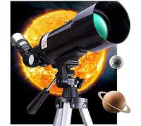 Telescopios portátiles para Exteriores para astronomía Telescopio Refractor Óptica de Vidrio Totalmente recubierta Telescopio Ideal para Principiantes con Bolsa portátil y trípode (Paquete 4) Vision