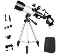 Telescopios refractores astronómicos, telescopio ultraclaro de Apertura de 70 mm con Mochila, buscador para Exteriores, gráfico, Filtro Lunar, telescopio astronómico con trípode para niños, Adultos,