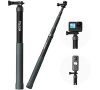 TELESIN 120cm Selfie Stick con trípode para GoPro Insta360 dji, Monopod de Extensión de Fibra de Carbono Ligero para Go Pro Hero 13 12 11 10 9 8 MAX Insta360 dji Osmo 360 Action 6 5pro 4 3