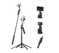 TELESIN 160CM Automático Facial Seguimiento Trípode, Sin App, 360° Rotación Trípode para Teléfono con Sensor de Movimiento, Soporte Trípode para Smartphone/Action Cámara/Cámara para Vlog/VídAeo