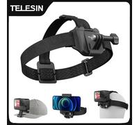 TELESIN 2 en 1 correa para la cabeza clip para sombrero para Gopro hero 13 12 11 10 9 8 accesorios correa para la cabeza montaje para Insta 360 DJI OSMO Act