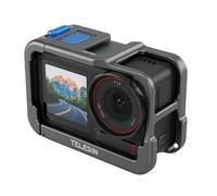 TELESIN 2025 Ultra Ligero Aluminio Caso Cámara Jaula para DJI Action 5 Pro Action 4 3, Se adapta con ND CPL Filtro de lente en, Marco de Protección de Vivienda con 1/4 de zapata fría para el micrófono