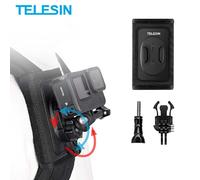 TELESIN 360 ° Hebilla giratoria con doble gancho en J, mochila de liberación rápida, soporte para correa de hombro para GoPro Hero Insta360 DJI OSMO Action