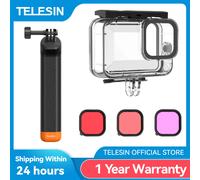 TELESIN 60M funda impermeable para GoPro Hero 13 12 11 10 9 cubierta de carcasa de submarinismo con filtro accesorios de Cámara de Acción