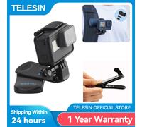 TELESIN-abrazadera de Clip para mochila con rotación de 360 grados, montaje para GoPro Hero 13 12 11 10 9 8 7 6 5 Insta360 DJI Osmo para cámara de acción