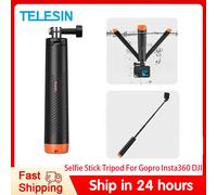 TELESIN-barra de flotabilidad subacuática para buceo, palo de Selfie extensible, trípode para Gopro Insta360 DJI OSMO, accesorios de Cámara de Acción Buoyancy bar Tripod