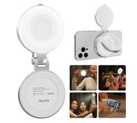 TELESIN C03 Magnético Selfie Luz, Luz del Teléfono con 3 Modos de Iluminación, Compatible con mag Safe, Portátil LED Selfie Luz para iPhone Android para Selfies/Fotografía/Zoom Llamadas