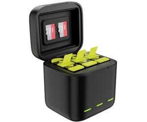 Telesin Caja cargadora de baterías triple + 2x accu - GoPro 9/10