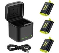 Telesin Caja de carga + 3 baterías GoPro 9/10/11