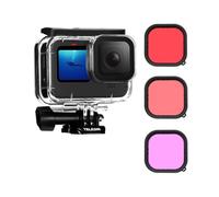 TELESIN - Carcasa Impermeable para GoPro Hero 11/10/9 (60 m, con Soporte de liberación rápida, para GoPro Hero 11 10 9 + 3 filtros, 6 paños antivaho