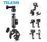 TELESIN Ciclismo Clip de motocicleta Brazo mágico de liberación rápida 360 ° Súper abrazadera de aleación de aluminio para cámara de acción GoPro