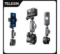 TELESIN Universal Handlebar Tube Clamp Mount for Sport Cámaras (Alumino)