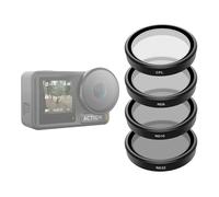 Telesin CPL+ND8/16/32 Kit di filtri lente 4-pack Osmo Action 3/4