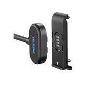 TELESIN Cubierta lateral de carga magnética para puerta de batería y cable de alimentación para GoPro Hero 13 Hero 12 Hero 11 Hero 10 Hero 9 negro resistente al agua y a la nieve soporte de carga de