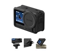 TELESIN Estuche protector de silicona para DJI Osmo Action 6 con tapa de lente y cordón, cubierta lavable antiarañazos y antideslizante a prueba de polvo para accesorios de cámara de acción DJI Action