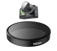 TELESIN Filtro de lente de filtro ND64 para DJI Action 4 Osmo Action 3, accesorios de densidad neutra multicapa, vidrio óptico HD, resistente a los arañazos, protector de protección ultrafino para DJI