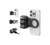 TELESIN Fun Shot Handle Grip Movil, Magnética Empuñadura para Smartphone con Control Remoto Bluetooth Desmontable - 1/4 Rosca, Compatible con iPhone/Android, Ideales para TikTok/Selfie/Vlog(Negro)