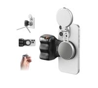 TELESIN Fun Shot Handle Grip Movil (Negro) + TELESIN C03 Magnético Selfie Luz Kit, Compatible con iPhone/Android, Creator Kit para Selfies/Fotografie/TikTok/Zoom-Anrufe/Video