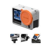 TELESIN Funda de silicona para DJI Osmo Action 6 con tapa de objetivo y cordón, resistente a los golpes, resistente a los arañazos, lavable, antideslizante, a prueba de polvo, protección de cámara