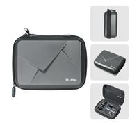 TELESIN Funda de transporte para DJI Osmo Action 5 Pro/4/3, bolsa de almacenamiento portátil de poliuretano, funda protectora rígida de viaje para Osmo Action 5 Pro/4/3, accesorios de cámara de acción