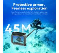TELESIN-funda impermeable de 45M para DJI OSMO Action 3, 4, 5 Pro, accesorios para cámara, carcasa para buceo subacuático, cubierta de alta definición
