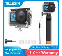 TELESIN funda impermeable para DJI OSMO Action 6 cubierta de carcasa de buceo subacuática de 60M con filtro de buceo para DJI Action 6