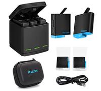 TELESIN Hero 8/7/6/5 batería de triple cargador- Estuche de carga + 3 baterías 1 estuches de almacenamiento, 1 bolsa de almacenamiento negra, 6 en 1, para GoPro Hero 8/Hero 7/Hero 6/5