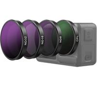 TELESIN Juego de 4 filtros CPL y ND para dji Osmo Action 5 Pro/4/3: filtros HD de Densidad Neutra polarizados CPL, ND8, ND16 y ND32, Lentes Protectoras para Accesorios de dji Action 5 Pro/4/3