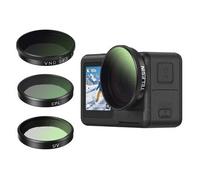 Telesin Juego de filtros (CPL/ND2-32/UV) para DJI OSMO Action 5/4/3