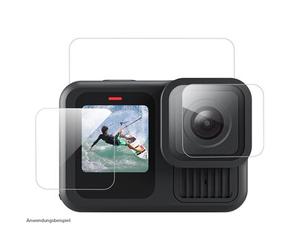 Telesin Juego de protectores de pantalla de cristal templado para GoPro 13