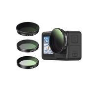 TELESIN Kit de filtros para dji Osmo Action 5 Pro/4/3, Filtro ND Variable VND 2-32, polarizador CPL y Filtro UV, filtros de Vidrio óptico HD de Encaje rápido para vlogging y Viajes, etc.