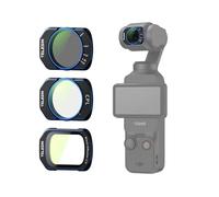 TELESIN Kit de Filtros para dji Osmo Pocket 3 - ND Variable VND 2-32, CPL y Black Mist 1/4, Vidrio Óptico HD Multicapa, Accesorios Pocket 3 para Viajes, Vlogging y Vídeo Cinematográfico