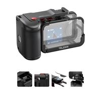 TELESIN Kit Street Grip de Aleación de Aluminio para dji OSMO Action 5 Pro/Action 4/Action 3, Empuñadura con Jaula Ultraligera, Botón de Obturador Basculante Patentado, Diseño Ergonómico