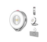 TELESIN Luz Selfie y Flash Magnético 2-en-1 para iPhone, Ring Light MagSafe 5000 Lux, Luz LED Selfie & Flash Fotográfico, Creación de Contenido, Vlogging, TikTok, Vídeo, iPhone y Android, Plata