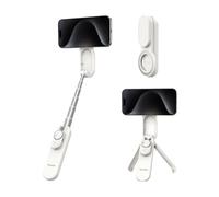 TELESIN Magnético Mini Palo Selfie & Tripode para Movil, Palo Selfie Tripode con Control Remoto Bluetooth Zoom, Soporte Portátil Compatible con MagSafe/iPhone/Android, Ideal para TikTok/Foto/Vídeo