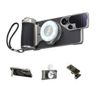 TELESIN Master Grip para Samsung Galaxy S26 Ultra, Kit de Cámara | Flash 10x con Pre-destello y LED, Funda y Grip Magnético, Filtro ND16, Empuñadura DSLR, Filtros IA App Reef Color