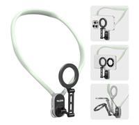 TELESIN° MAX Ampliada Soporte Magnético de Cuello para Teléfonos, POV/Vlog Soporte de Cuello para Teléfono, Soporte para Magnético de Cuello con Correa Pectoral Antichoque para iPhone Android (Verde)