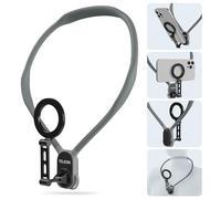TELESIN MAX Soporte Magnético de Cuello para Teléfonos POV/Vlog con Correa Pectoral Antichoque para iPhone Android (Gris)