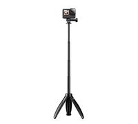 TELESIN Mini Palo Selfie para GoPro, 2 en 1 trípode retráctil Selfie Stick para GoPro Hero 13 12 11 10 9 8, Accesorio de cámara de acción Compacto, portátil y Ajustable para Vlog, Selfie de Viaje