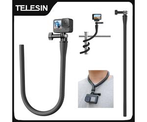 TELESIN Mini soporte de cámara de acción para Gopro Insta360 DJI Action Mini cámara pulpo trípode soporte de teléfono soporte de Clip montaje Flexible