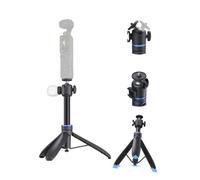 TELESIN Mini trípode para selfie de 65 cm [0.1s abierto] para cámaras de | Para DJI Osmo Pocket 3 4 Insta360 Luna Ultra Xtra Muse, trípode ligero con cabeza de bola de 360°, zapata fría y correa de
