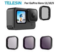 TELESIN 3 Pack filtros de Lente ND8 ND16 ND32 para GoPro Hero 11 10 9 Lente de cámara Densidad Neutra y Filtro de Lente polarizador Juego de filtros de Lente para GoPro Hero 11 Hero 10 Hero 9